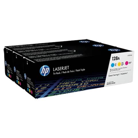 Toner 128A HP ciano+magenta+giallo  Conf. 3 - CF371AM